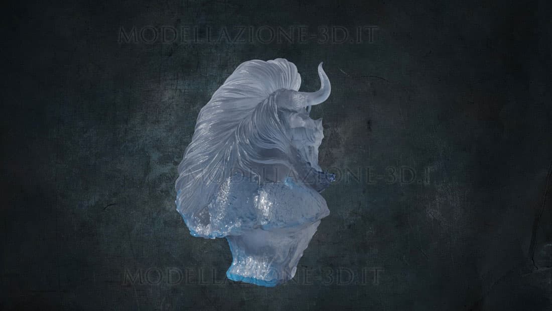 Statua ghiaccio Minotauro 3D