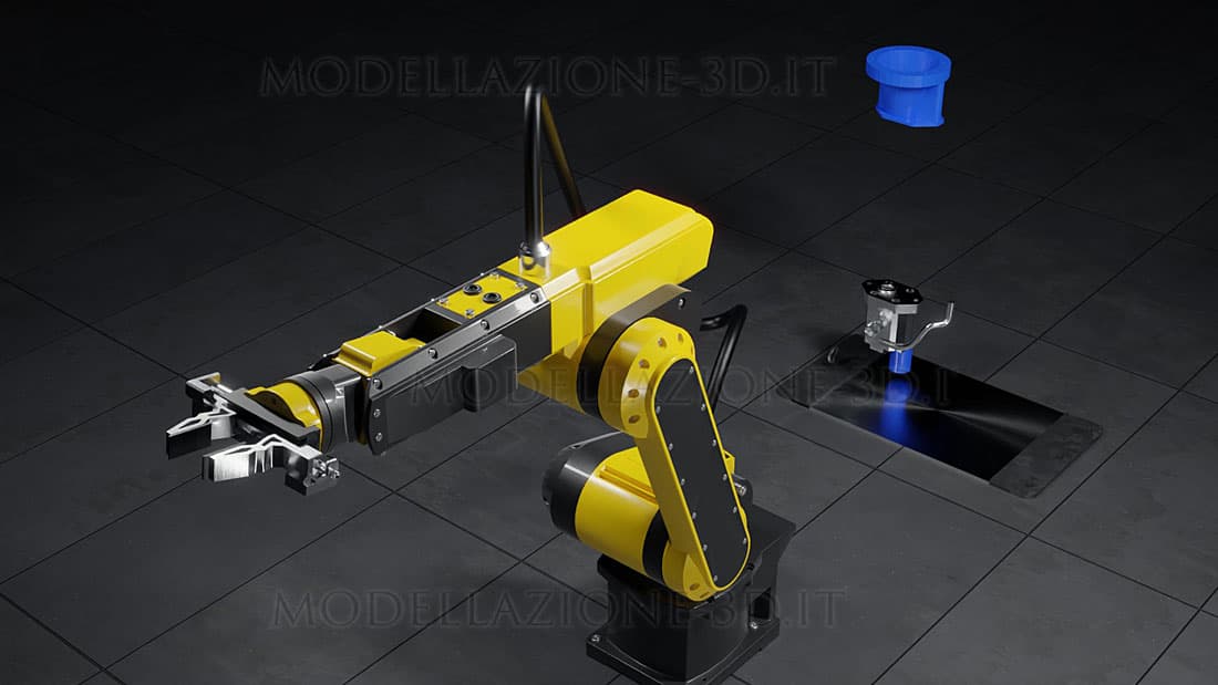 Animazione braccio robotico 3D