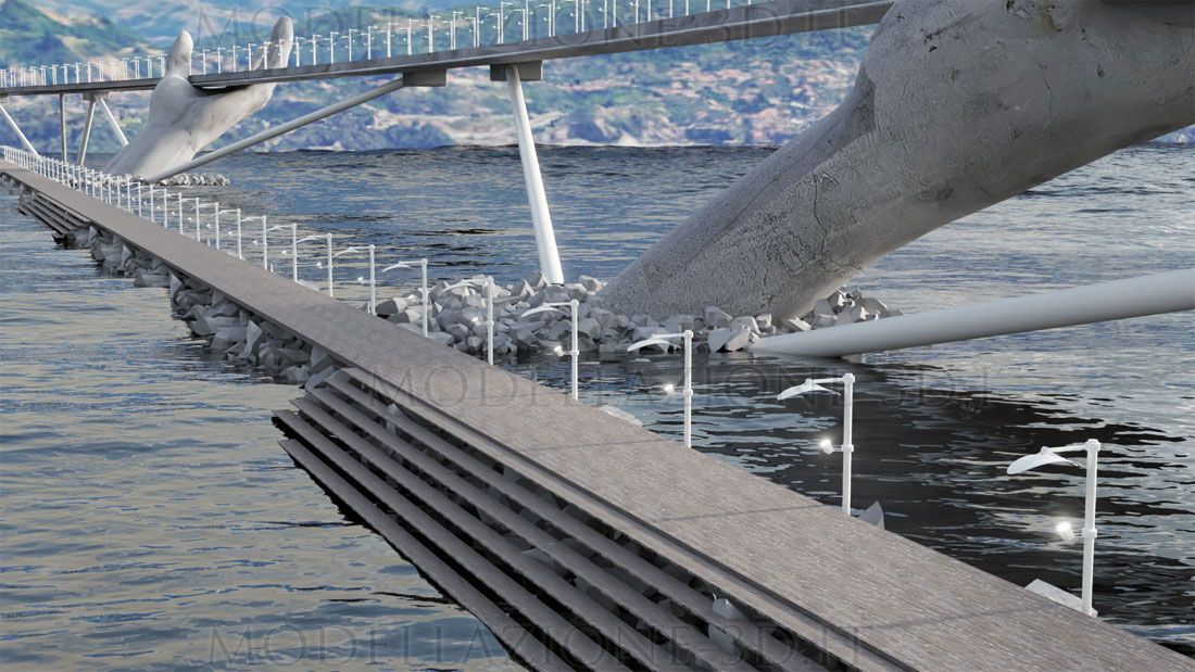 Concept ponte sopra diga foranea La Spezia