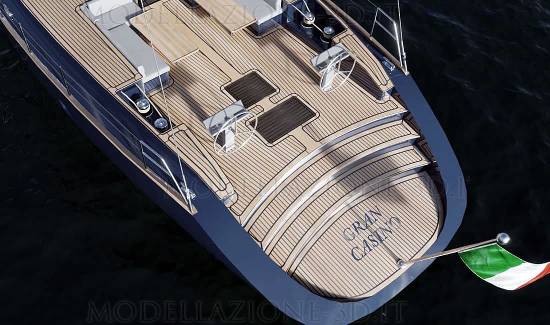 Yacht a vela 360° 3D