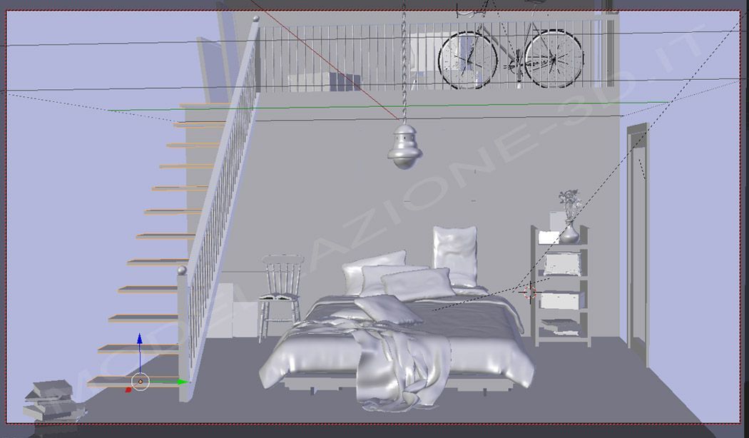 loft moderno render fotorealistico  modellazione 3D e texturizzazione