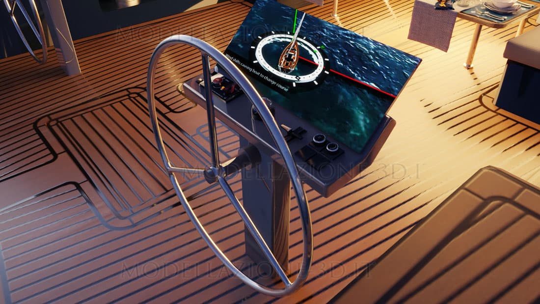 Yacht a vela 3D