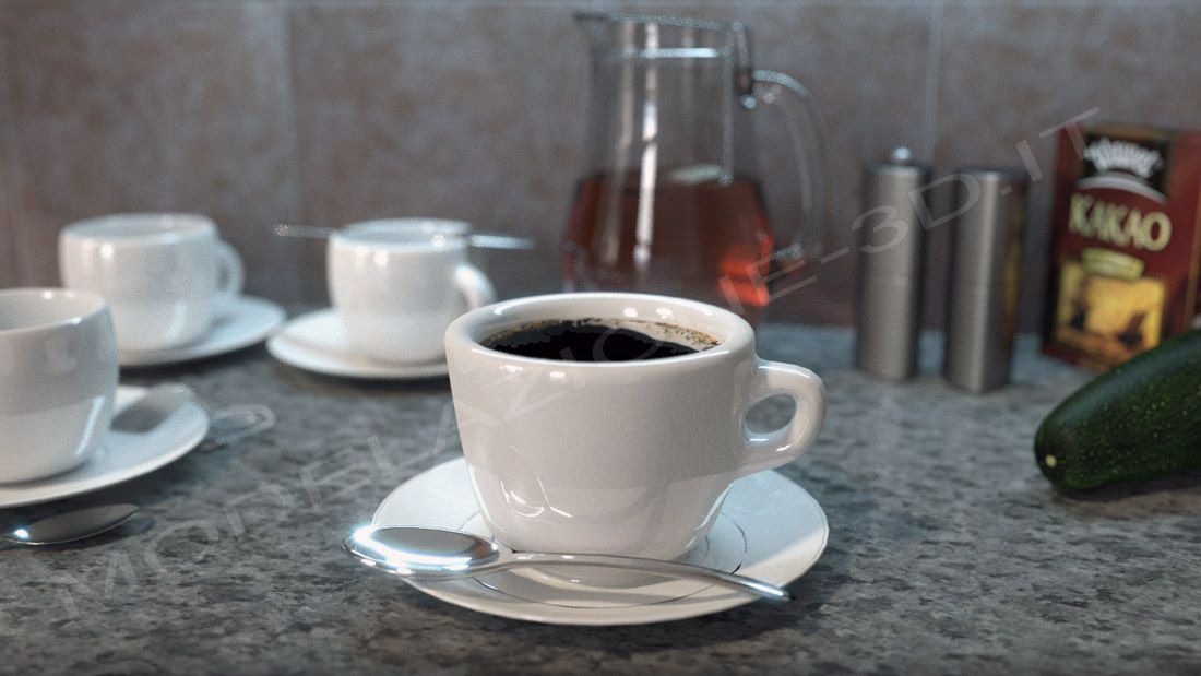 Tazza caffè 3D