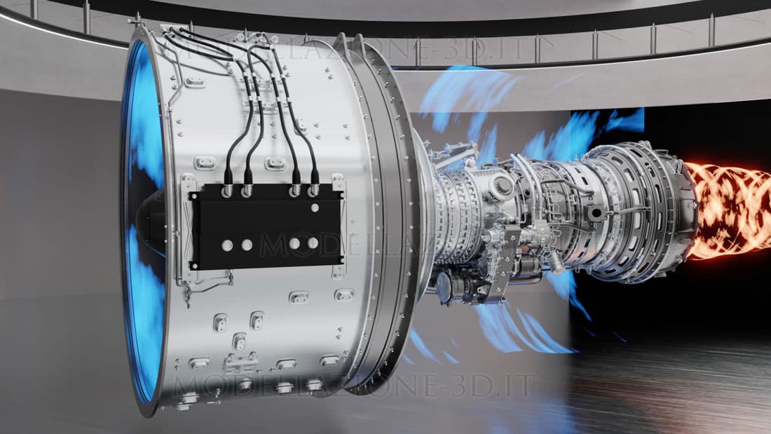 Turbofan Pratt & Whitney 3D
