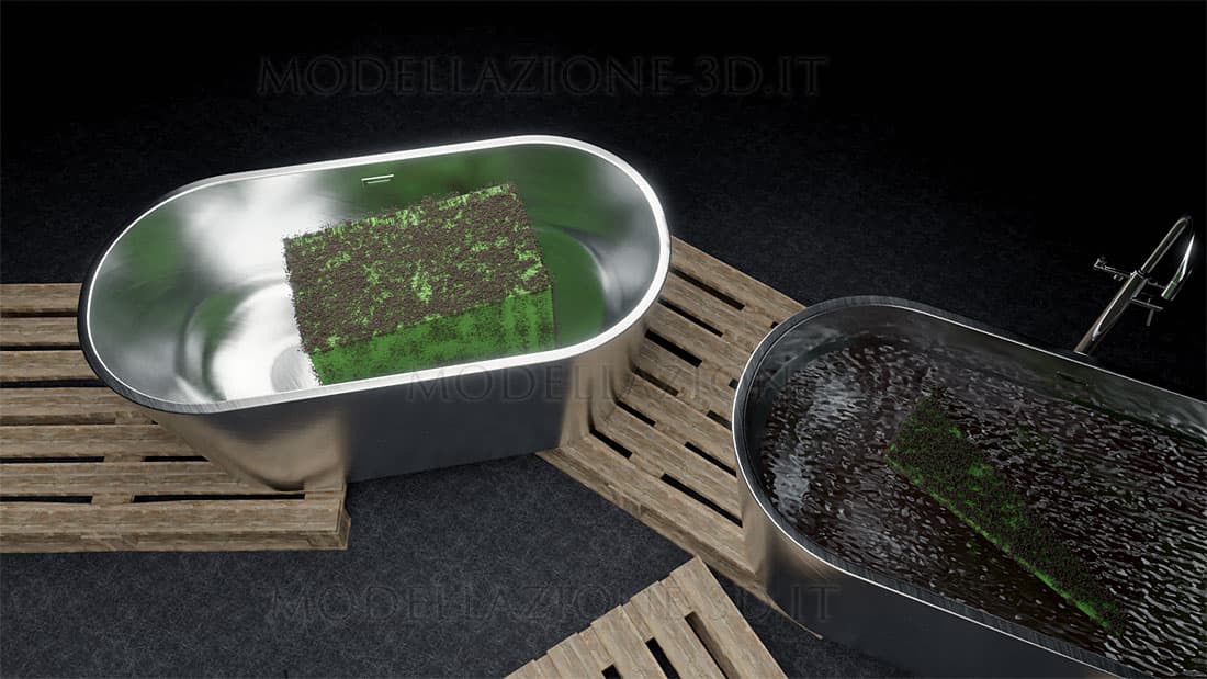 Modellazione 3D ed animazione impiant lavaggio estrazione oro